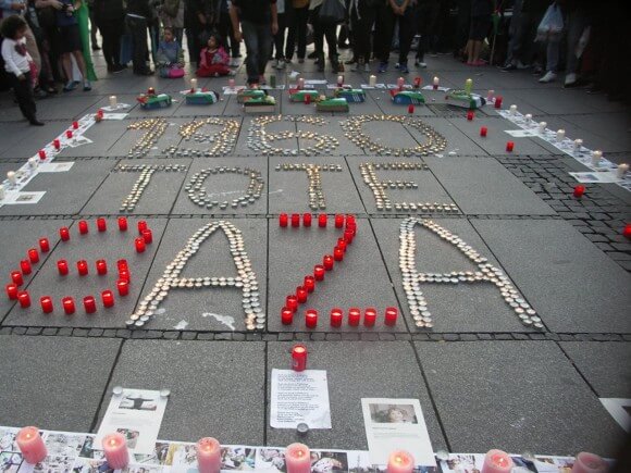 Munich Mourning the Dead in GAZA (photo: Sabine Gazawiyah) #DayofRage