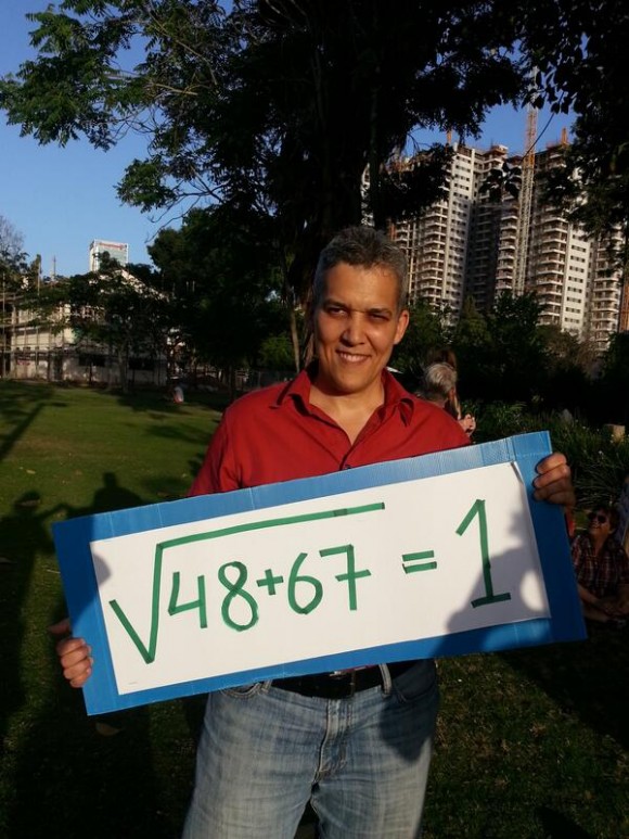 Dalit Baum, at a Tel Aviv march in 2013