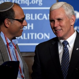 Indiana Governor Mike Pence addresses the Republican Jewish Coalition.