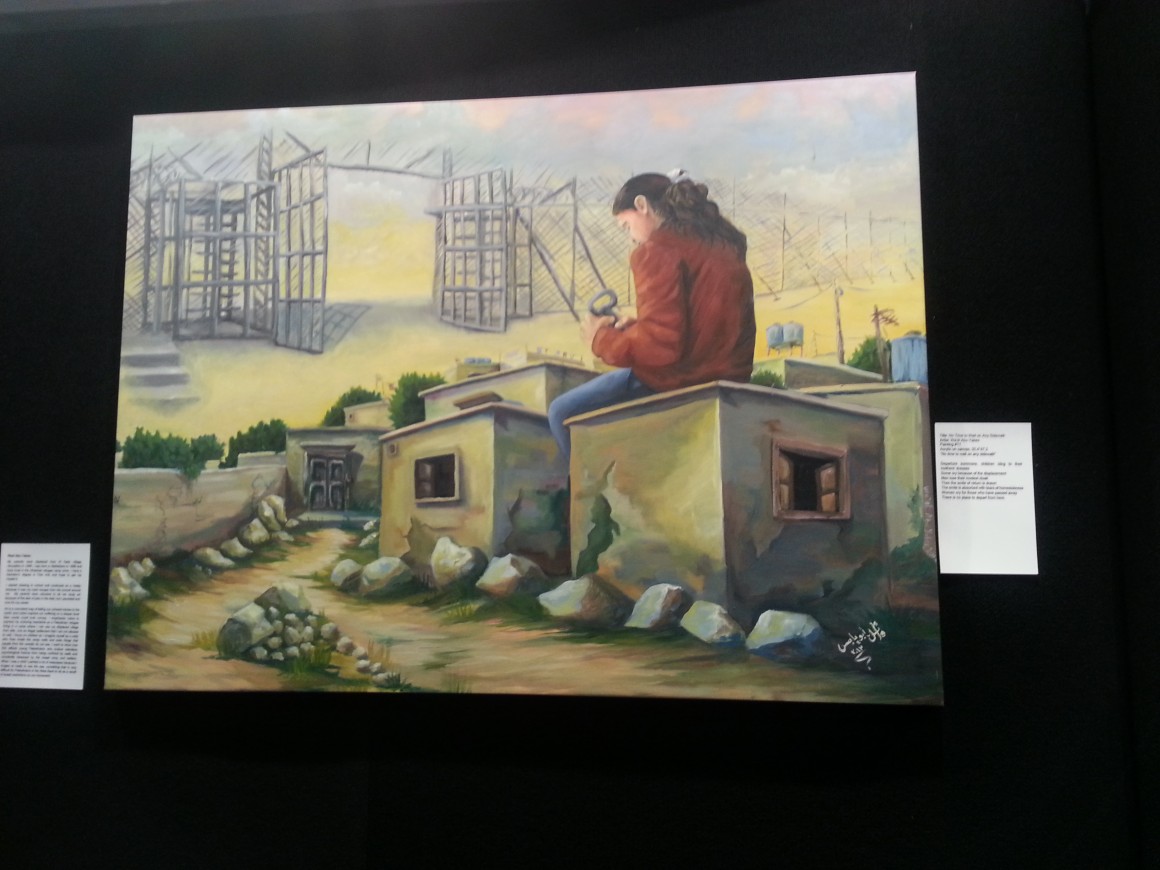 Nakba museum painting, by Wael Abu Yabes, photo by Alice Rothchild