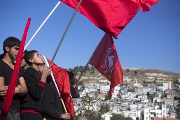 PFLP flags at funeral in Bethlehem