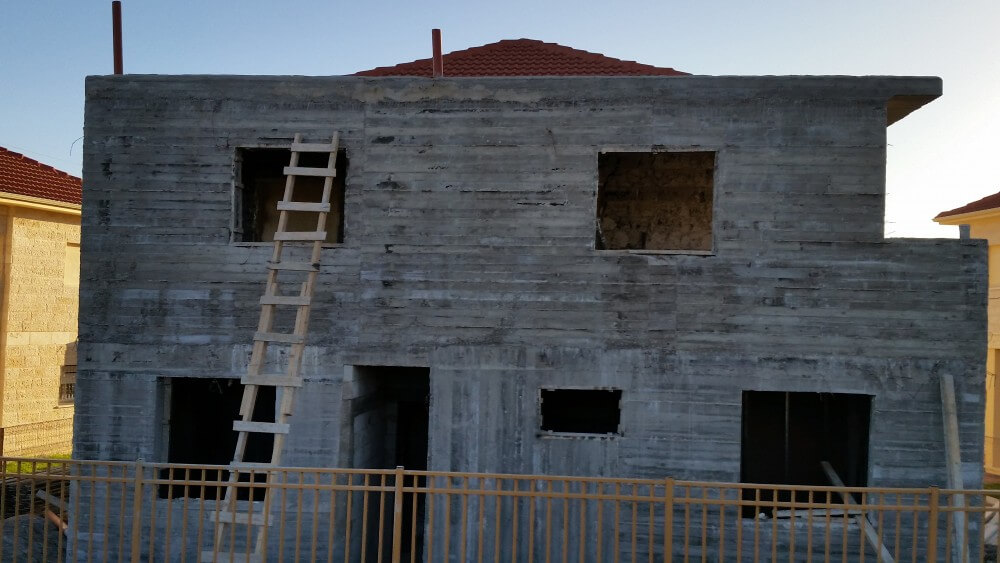 New construction in Ofra settlement (Photo by Philip Weiss)