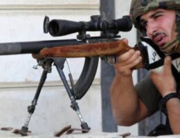 Israeli sniper with the suppressed Ruger 10/22.