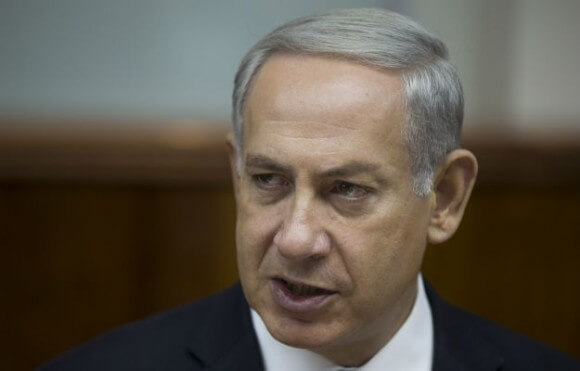Israeli Prime Minister Benjamin Netanyahu Cabinet meeting in Jerusalem.  Sept 8, 2013 (Uriel Sinai / AP)