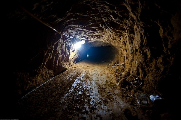 An empty smuggling tunnels in Rafah, Gaza. (Photo: Marius Arnesen)