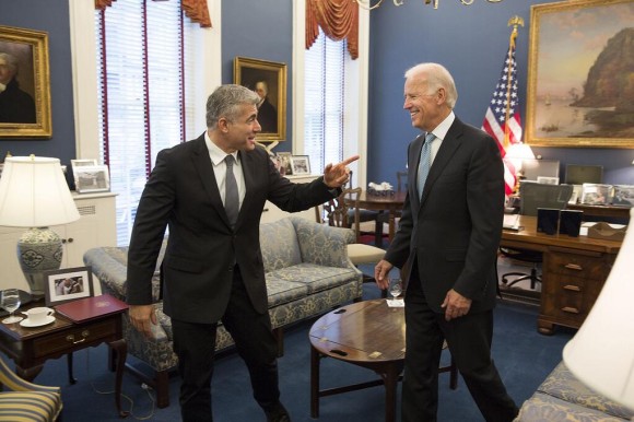 Yair Lapid with Joe Biden, photo tweeted by the veep