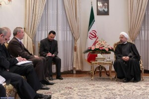 Rouhani meeting yesterday with deputy Russian Prime Minister Dimitry Rogozin, from his twitter feed