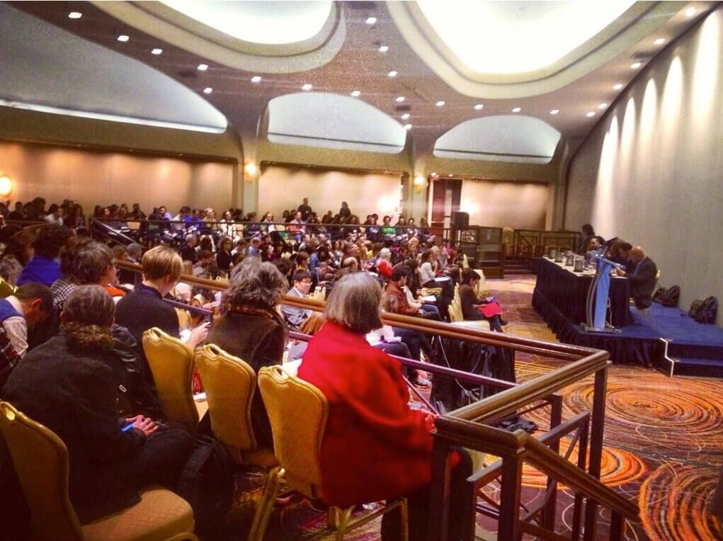 Full room at the American Studies Association Conference's Town Hall Meeting on #Palestine. (Photo: Lena Ibrahim)