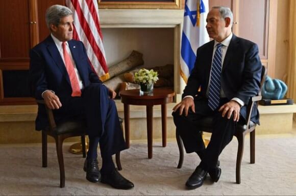 U.S. Secretary of State John Kerry and Israeli Prime Minister Benjamin Netanyahu, not happy.