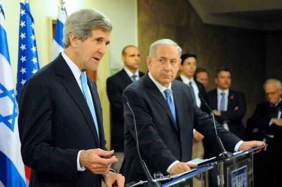 The presser with Netanyahu yesterday. Time for a trust-fall?