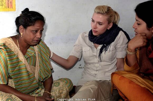 Johansson in her (former) work for Oxfam