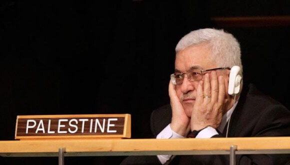 Mahmoud Abbas listening to Barack Obama at the UN General Assembly in 2011. (Photo: Seth Wenig/AP)