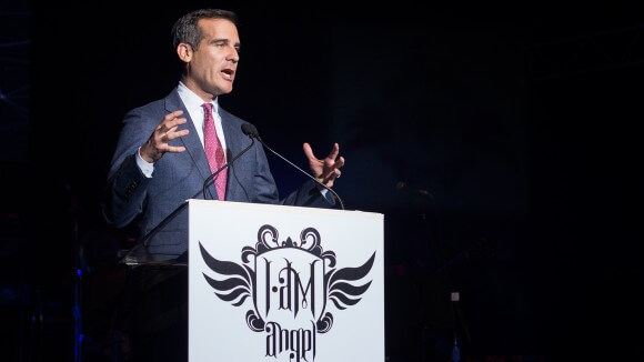 Activists are lobbying Mayor Eric Garcetti, pictured above, to create and fund a Middle Eastern cultural center.