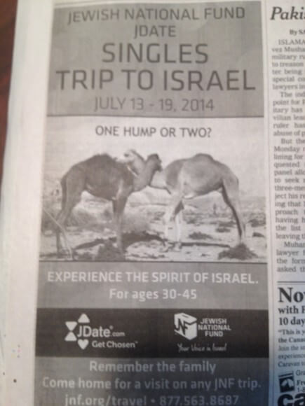 Ad on page A8 of NYT