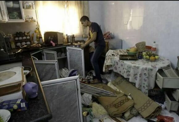 Aftermath of an IOF raid in Nablus