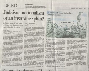 Iris Keltz Op-Ed ABQ Journal 9.8.14