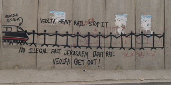 Anti-Veolia graffitti