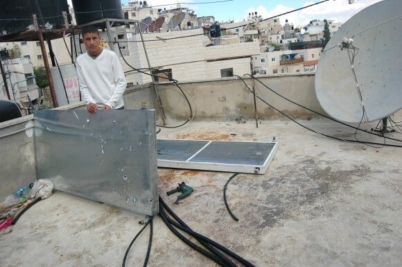 Abu Tor rooftop where Israeli police killed Muntaz Hijazi in the early morning hours on Thursday. Hijazi was suspected of shooting Temple Mount activist Yehuda Glick the prior evening. (Photo: Allison Deger)