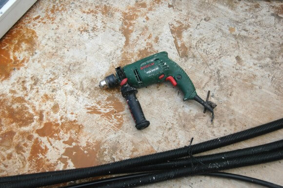 Nail gun witnesses say was the weapon Muntaz Hijazi held when Israeli police fired on him. (Photo: Allison Deger)