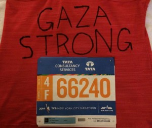 The shirt Linda Wafi wore while running the New York City Marathon.