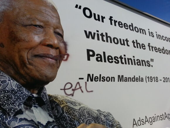 Graffiti on Mandela ad