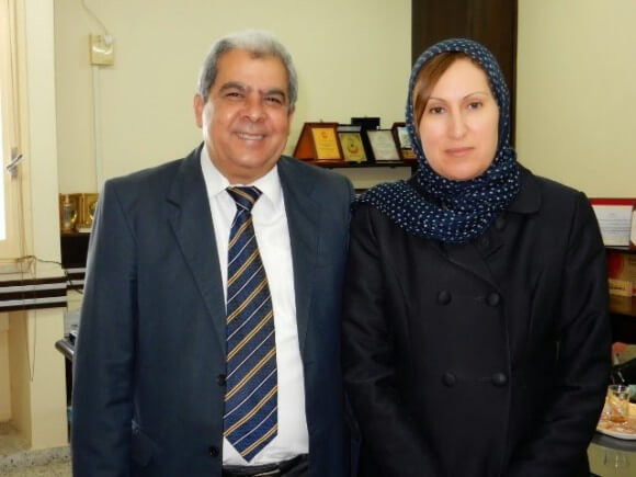 Dr. Ibrahim Mohd el Borsh and Dr. Ghada al Jadba, physicians working in UNRWA health centers in Gaza