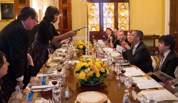 Obama seder, with First Lady and the President