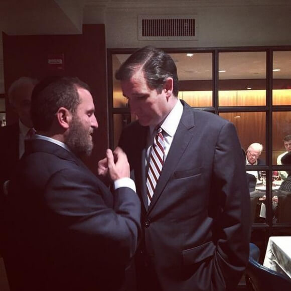 Shmuley Boteach with Ted Cruz at gala, June 2 2015