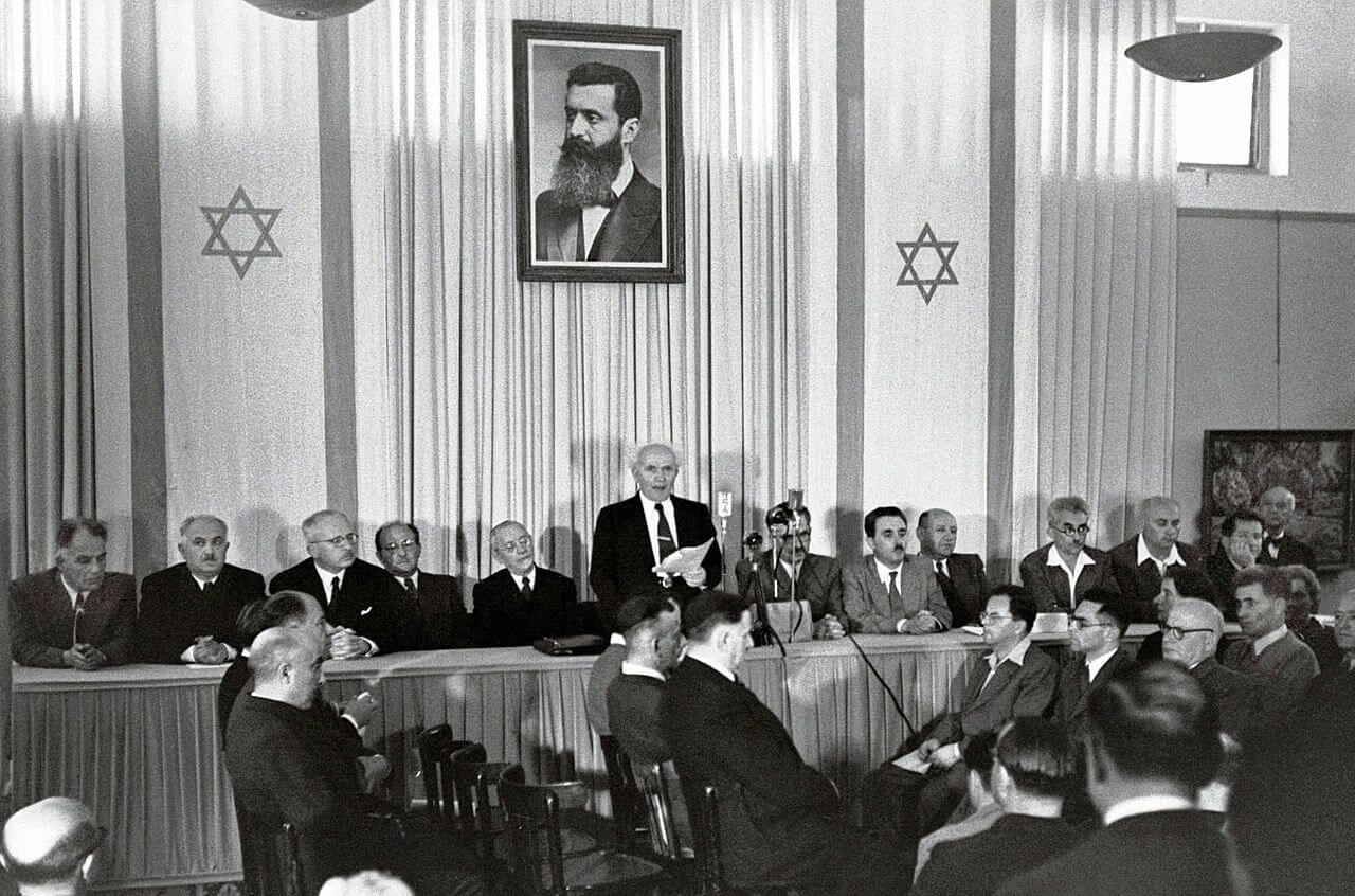 Herzl and Ben Gurion, 1948