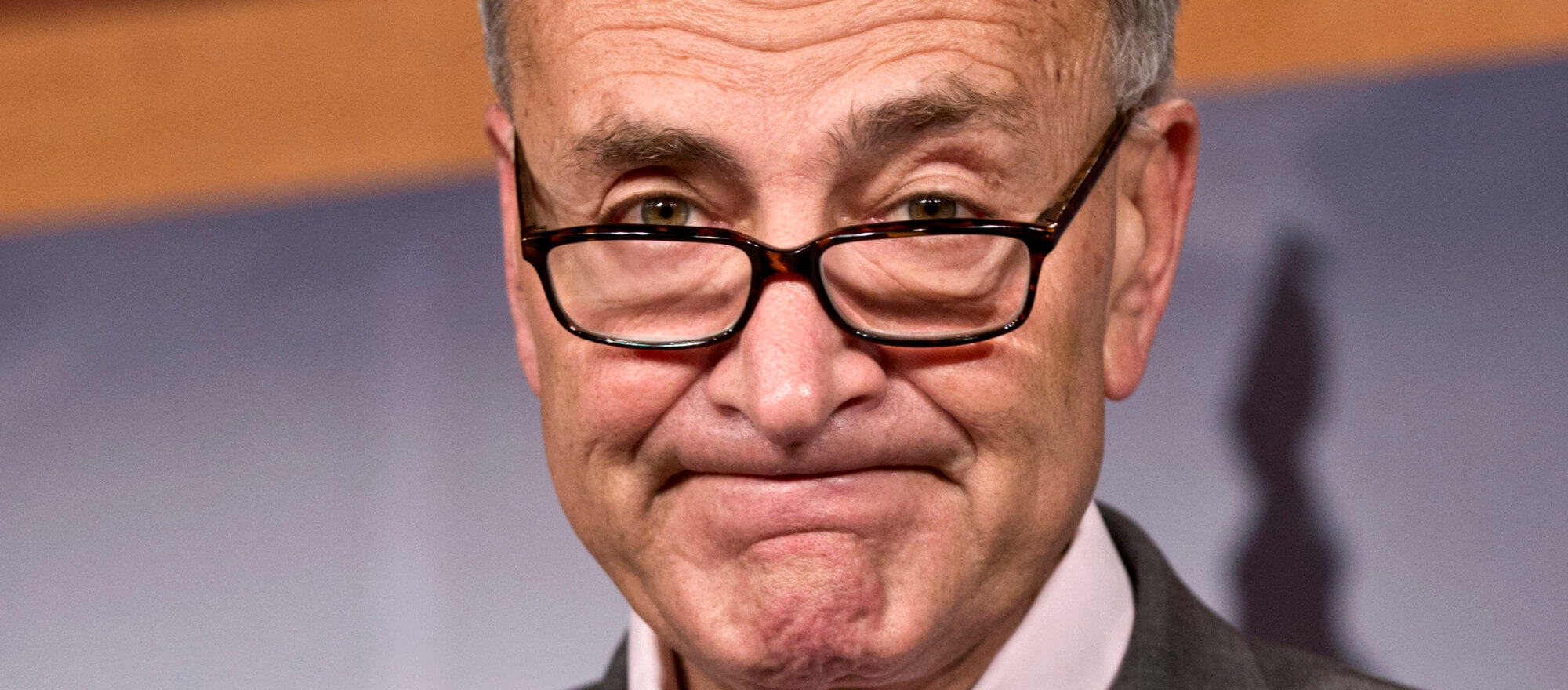 Image result for images of a worried chuck schumer