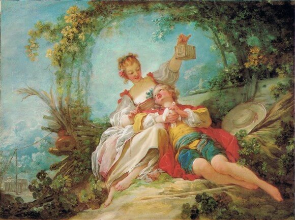 The Happy Lovers, by Jean-Honore Fragonard, 1765