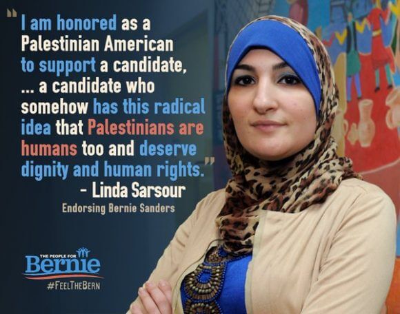A Sanders campaign ad featuring Linda Sarsour from 2016.