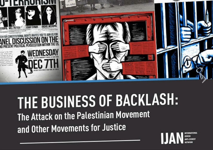 The cover of the IJAN report "The Business of Backlash" 