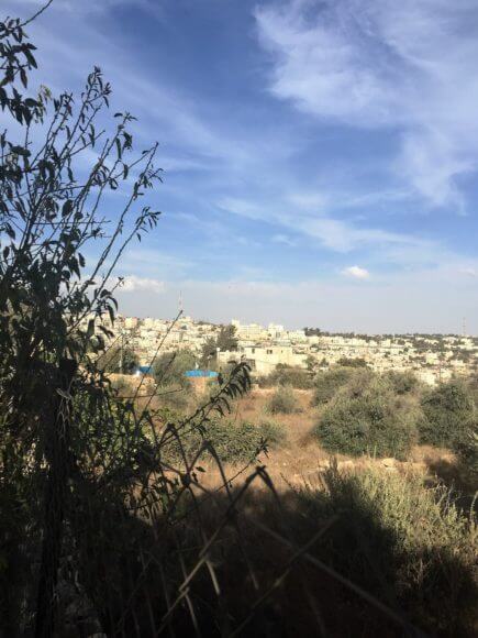 Admot Yishai settlement next to the Abu Haikal’s home and property (photo: Lori Rudolph)