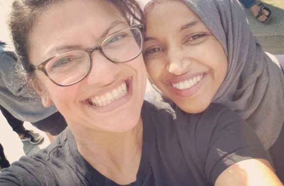Photo from November 2018 of then congresswomen-elect Rashida Tlaib (left) of Michigan, and Ilhan Omar of Minnesota. (Photo: Twitter/Rashida Tlaib)