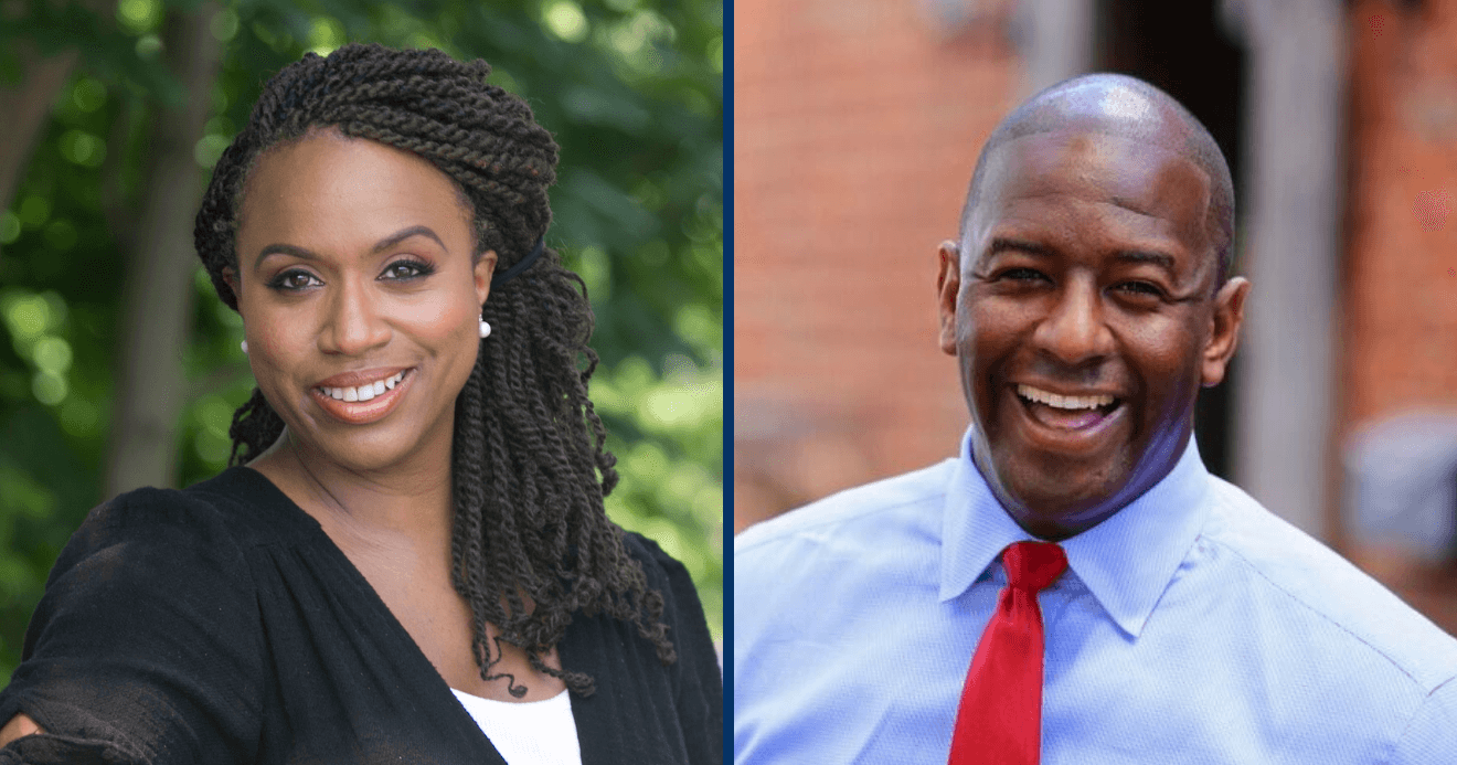 Ayanna Presley, candidate for the US House of Representatives & Andrew Gillum, candidate for the Governor of Florida