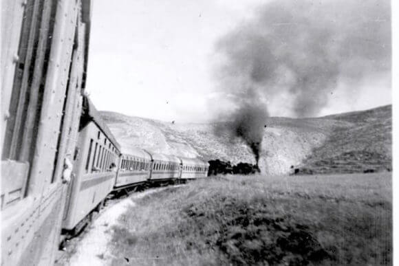 Photo taken on train to Jerusalem in 1947.