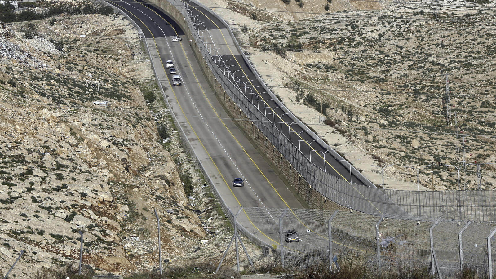 A newly opened segregated West Bank highway near Jerusalem on Jan. 10, 2019.