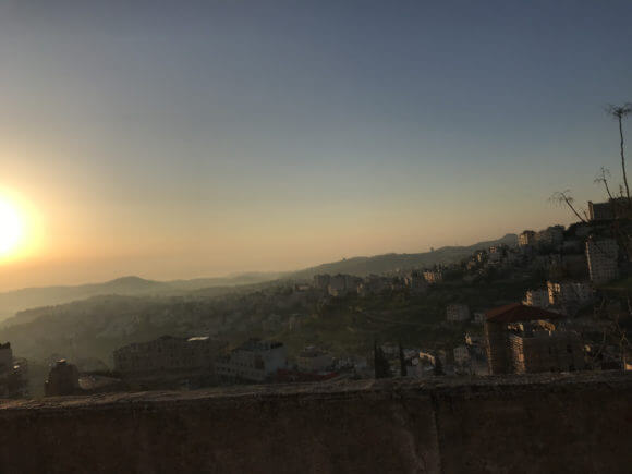 Sunrise over Beit Sahour during the 2019 Palestine Marathon.