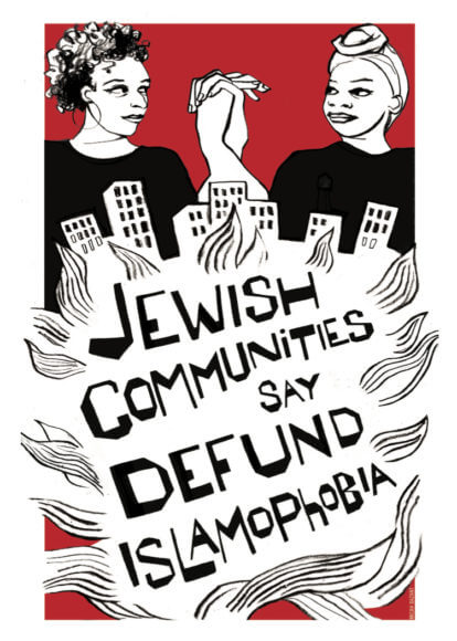 Muslim-Jewish Collaboration postcard. (Photo: Defund Islamophobia)