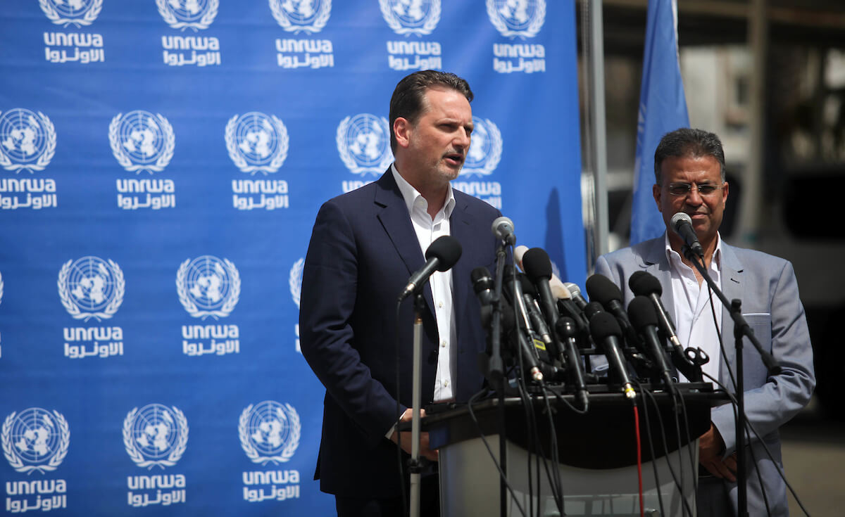 Commissioner-General of the UN Relief and Works Agency (UNRWA) Pierre Krahenbuhl speaks during a press conference, in Gaza city on May 23, 2019. (Photo: Mahmoud Ajjour/APA Images)