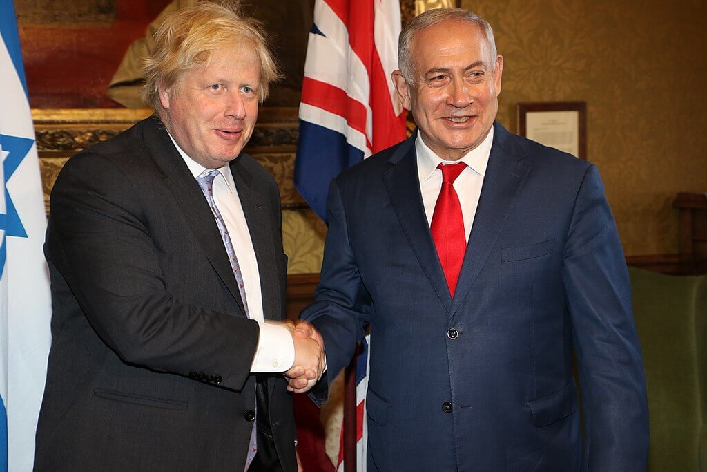 Foreign Secretary Boris Johnson meeting Benjamin Netanyahu, Prime Minister of Israel in London, 6 June 2018.