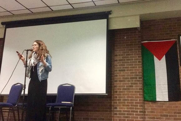 The Palestinian Youth Movement (PYM) celebrates the Ghassan Kanafani resistance arts scholarship in Toronto. (Photo via Palestinian Youth Movement)