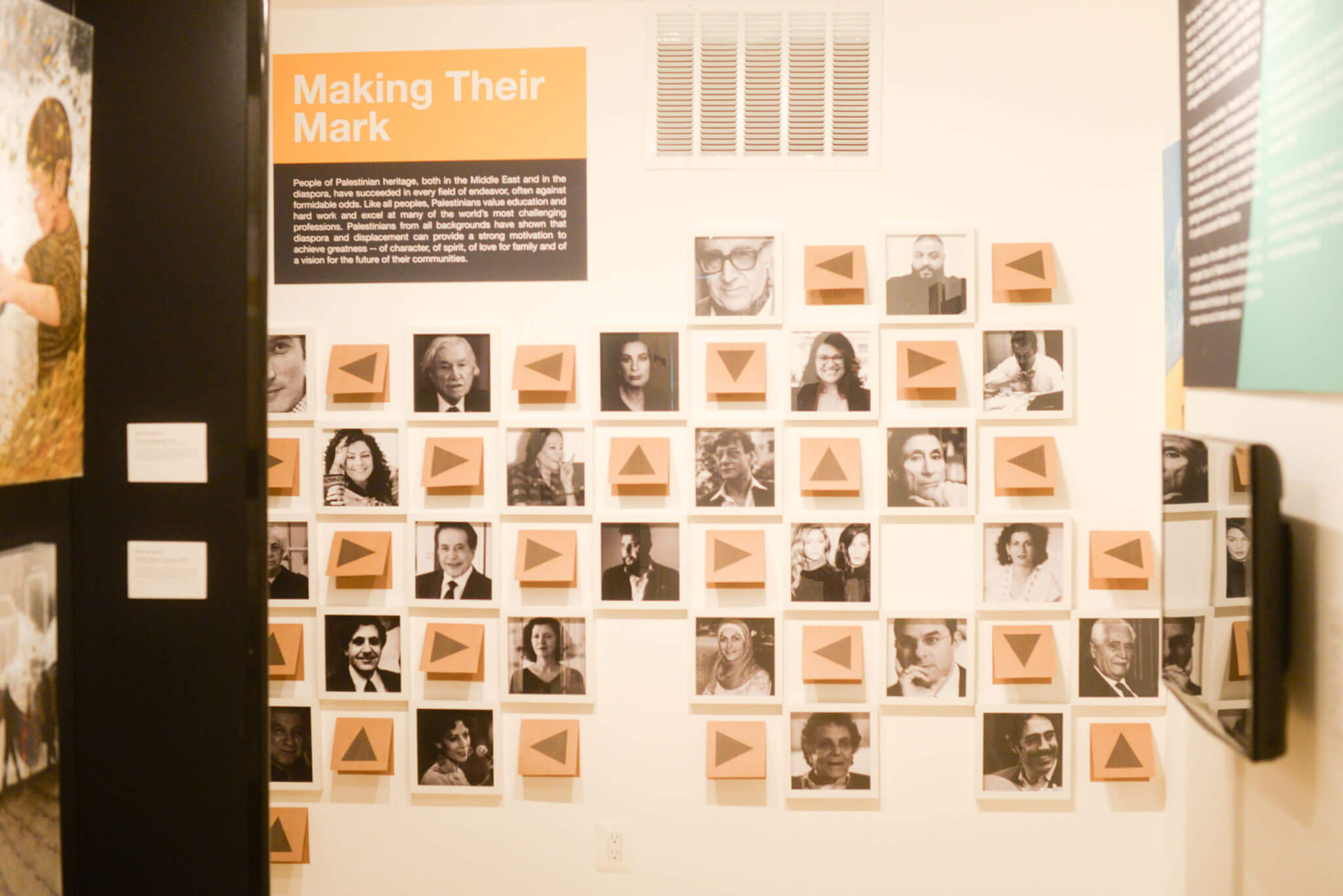 Display from the "Making Their Mark" exhibit at the Museum of the Palestinian People. (Photo: Ana-Mation Photography)