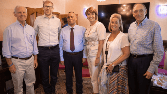 Members of the U.S. House of Representatives visit Hebron together with Palestinian businessman Ashraf Jabari and Avi Zimmerman, founders of the Judea and Samaria Chamber of Commerce and Industry. (Photo: Judea and Samaria Chamber of Commerce and Industry)