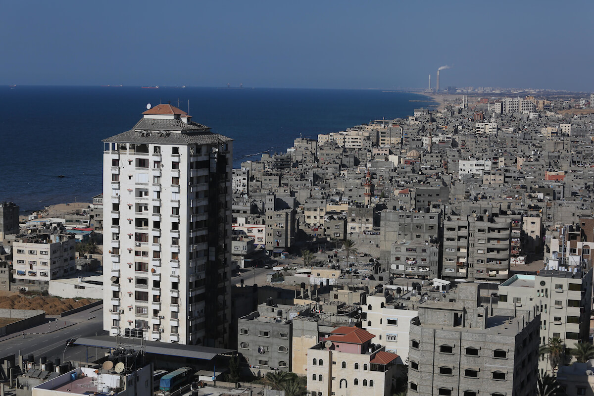 A picture taken on March 26, 2017 shows Gaza City. (Photo: Ashraf Amra/APA Images)