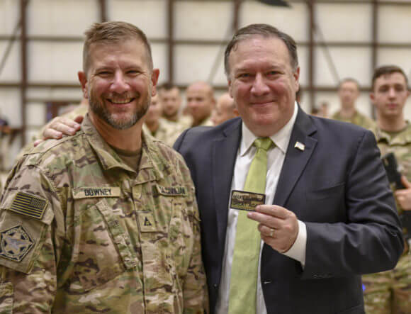 U.S. Secretary of State Michael R. Pompeo visits troops in Kabul, Afghanistan on July 9, 2018. (State Department photo/ Public Domain)