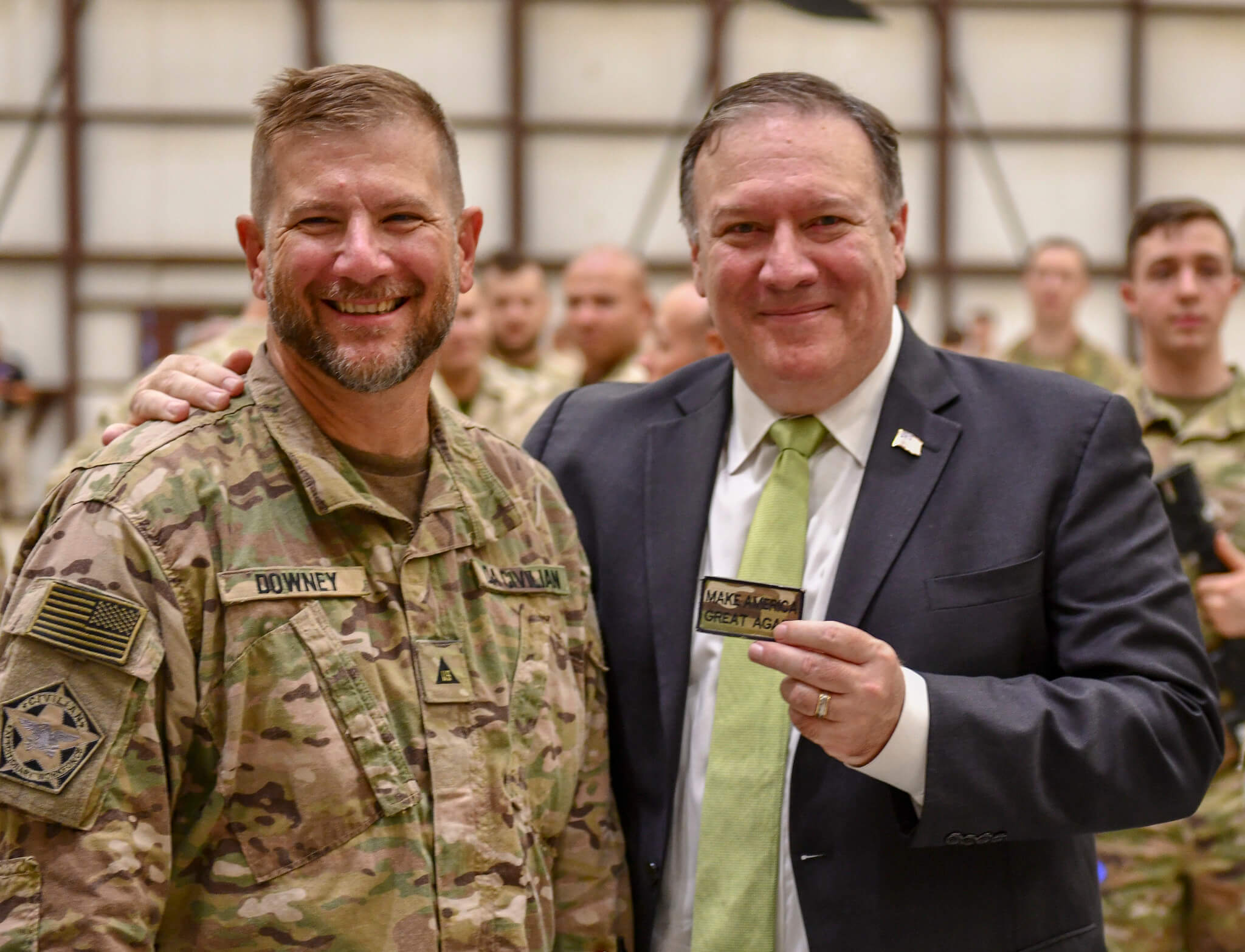 U.S. Secretary of State Michael R. Pompeo visits troops in Kabul, Afghanistan on July 9, 2018. (State Department photo/ Public Domain)
