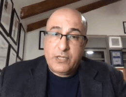 Former ambassador Ido Aharoni in webtalk sponsored by Streicker Center, April 29, 2020. Screenshot.