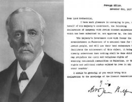 Arthur Balfour and his Declaration of 1917 (Wikipedia commons)